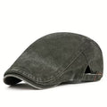 Washed Cotton Flat Cap Fern Green