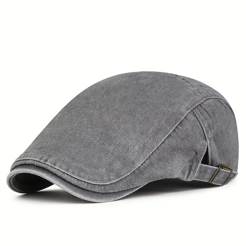 Washed Cotton Flat Cap