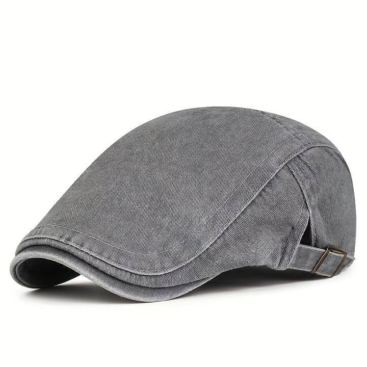 Washed Cotton Flat Cap