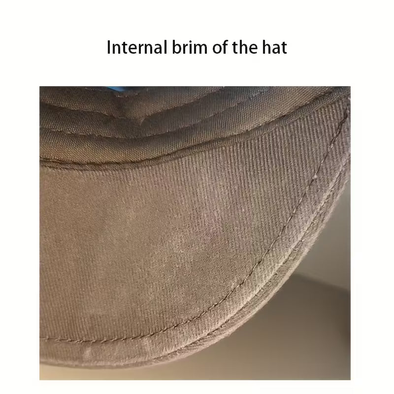 Washed Cotton Flat Cap Beige