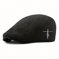 Faith Duckbill Flat Cap – Black