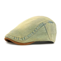Washed Denim Flat Cap – Light Gradient