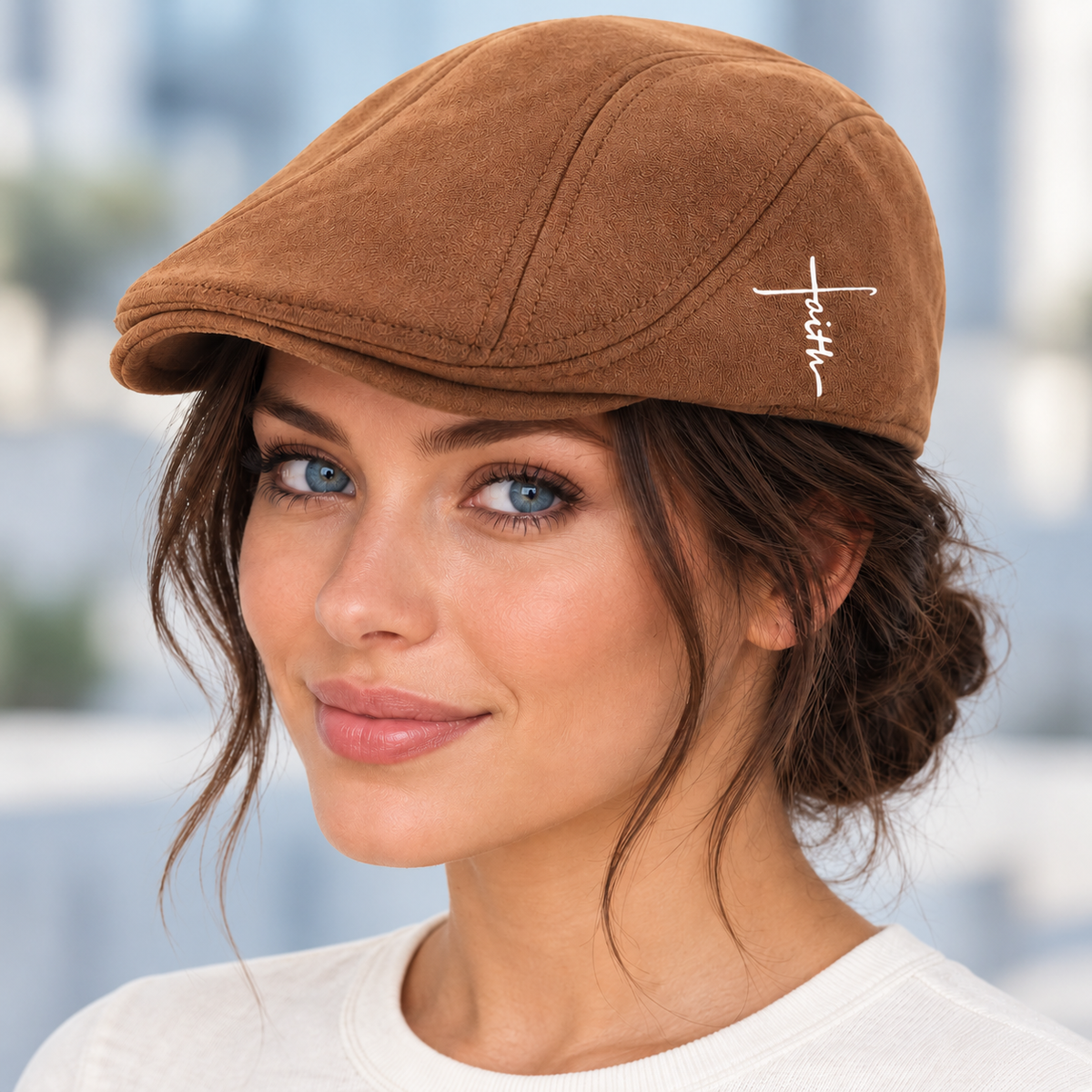 Faith Duckbill Flat Cap – Khaki