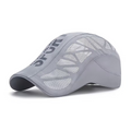 Quick-Dry Sport Flat Cap – Light Grey