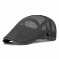 Full Mesh Breathable Flat Cap Grey
